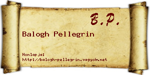 Balogh Pellegrin névjegykártya